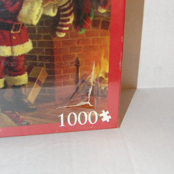 Christmas Jigsaw Puzzle 1000 Pieces Santa by Fireplace - Picture 3 of 4